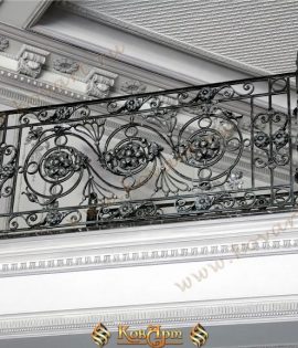 Эксклюзивные черные перила с серебряной патиной Код: ЛП-42