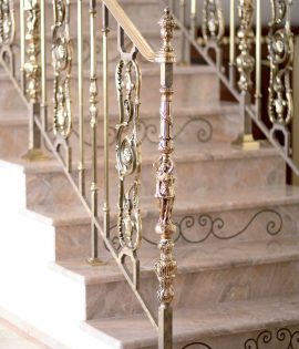 Кованые перила с позолотой Код: ЛП-117
