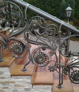 Уличные кованые перила Код : ЛП-76