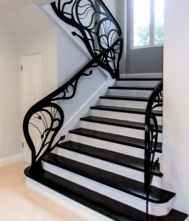 Кованые черные перила  Код: ЛП-91