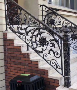 Уличные кованые перила Код: ЛП-123