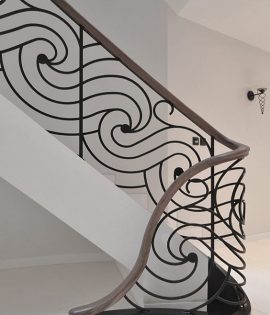 Перила кованые со сварными элементами Код: ЛП-300