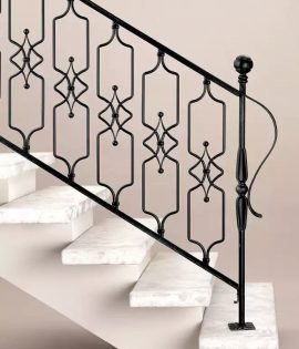 Кованые черные перила Код: ЛП-330