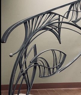 Оригинальные авторские кованые перила для дома и улицы Код : ЛП-131