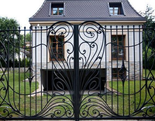 Large art nouveau gate