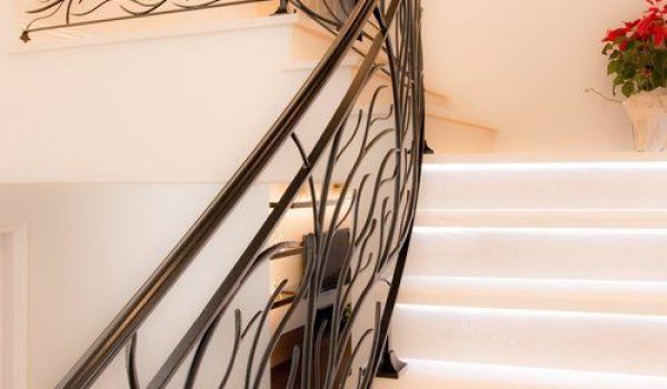 Modern Stair Railings — Custom Ornamental Iron Staircases (1)